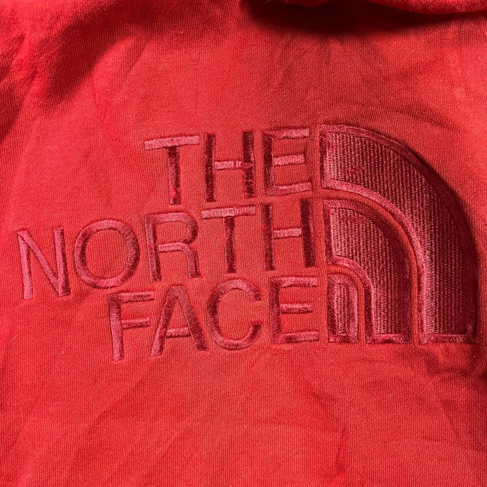 The North Face Hoodie Mens M Red Cotton Fleece Performance AJ9H AJ9H-T249/T649